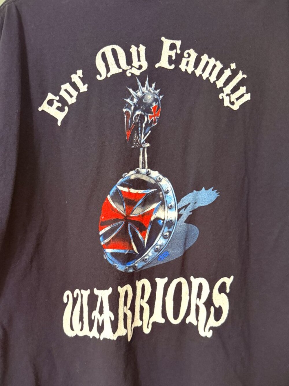 Agnostic Front Black 'FOR MY FAMILY WARRIORS'  NY Hardcore Band Tee  Men's XL - Picture 4 of 6